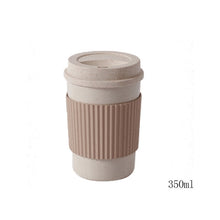 Load image into Gallery viewer, 1PCs Portable Round Coffee Mugs Wheat Straw Plastic Tea Tumblers Cup Mugs Water Bottle Vacuum Flask Tableware Tools
