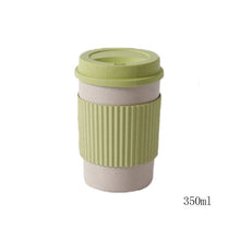 Load image into Gallery viewer, 1PCs Portable Round Coffee Mugs Wheat Straw Plastic Tea Tumblers Cup Mugs Water Bottle Vacuum Flask Tableware Tools
