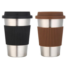 Load image into Gallery viewer, 500mL Stainless Steel Water Cup Non-Slip Coffee Mug Insulated Travel Mug Double Wall Vacuum Insulated Tumbler Wide Mouth Tea Cup
