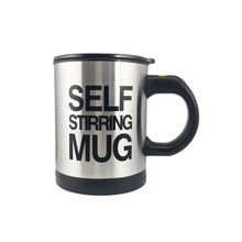 Load image into Gallery viewer, Creative Coffee Mug 400ml /13.5oz Stainless Steel Surface Cup with Lid Lazy Automatic Self Stirring Mug for Travel Office Home
