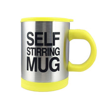 Load image into Gallery viewer, Creative Coffee Mug 400ml /13.5oz Stainless Steel Surface Cup with Lid Lazy Automatic Self Stirring Mug for Travel Office Home
