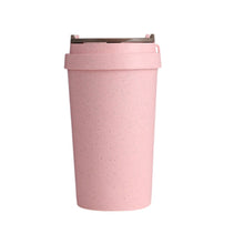 Load image into Gallery viewer, 400ML Double Wall Leak Proof Coffee Mug Large Capacity Hot Beverage Wheat Straw Fashion Bar Heat Preservation Thermal Insulated

