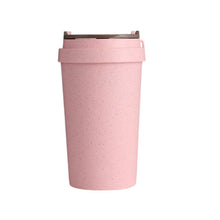 Load image into Gallery viewer, 400ML Double Wall Leak Proof Coffee Mug Large Capacity Hot Beverage Wheat Straw Fashion Bar Heat Preservation Thermal Insulated
