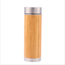 Load image into Gallery viewer, Stainless Steel Thermos Bottle For Water Coffee Mug Vacuum Flask Straight Cup Cover Bamboo Water Bottles For Travel Car gift
