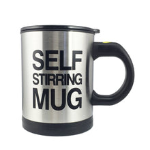 Load image into Gallery viewer, Creative Coffee Mug 400ml /13.5oz Stainless Steel Surface Cup with Lid Lazy Automatic Self Stirring Mug for Travel Office Home

