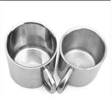 Load image into Gallery viewer, Double Wall Stainless Steel Coffee Mug 300ml Portable Termo Cup Travel Tumbler Coffee Jug Milk Tea Cups Double Office Water Mugs
